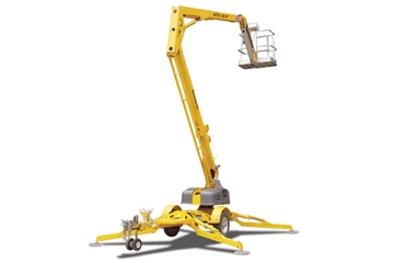 Haulotte HTA13 P trailer mounted boom lift for hire in Busselton